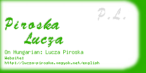 piroska lucza business card